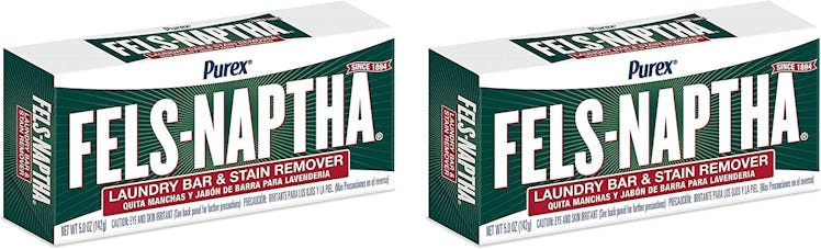 A sneaker-cleaning hack is to use Fels Naptha Laundry Bar and Stain Remover (Pack of 2)