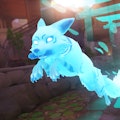 Kiriko summoning blue fox spirit