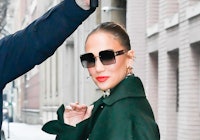 Jennifer Lopez is seen leaving The View on February 4, 2022 in New York City