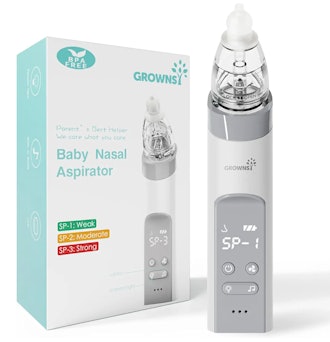 The GROWNSY Electric Nasal Aspirator is one of the best ways to get boogers out of baby's nose.