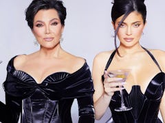 Kris Jenner and Kylie Jenner holding martinis in new promo for the Kylie x Kris Collection.