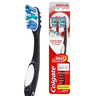 A sneaker-cleaning hack is to use Colgate 360° Advanced Optic White Toothbrush (Pack of 2)