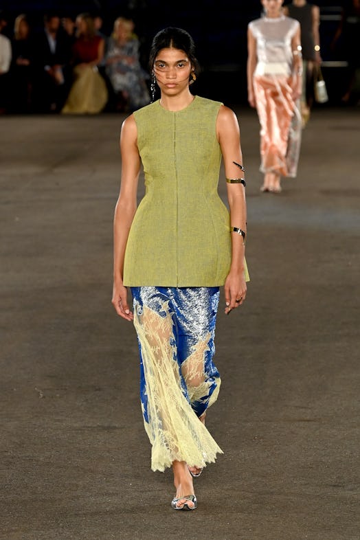 A model walks the runway during Tory Burch Spring/Summer 2023 New York Fashion Week