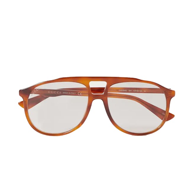 Gucci Eyewear Aviator-style tortoiseshell acetate optical glasses