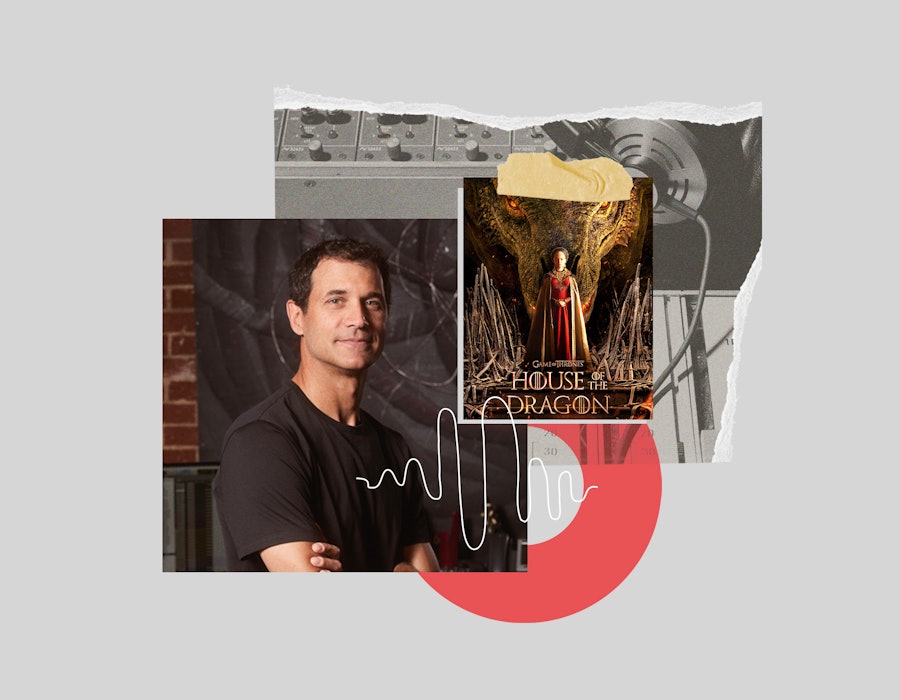 Ramin Djawadi , the composer of the 'House of the Dragon' score and the soundtrack cover colage
