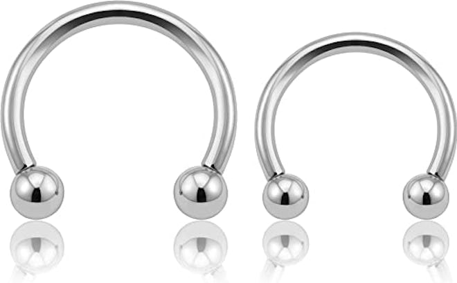 FINE4U Titanium Hoop Piercing (2 Pieces)