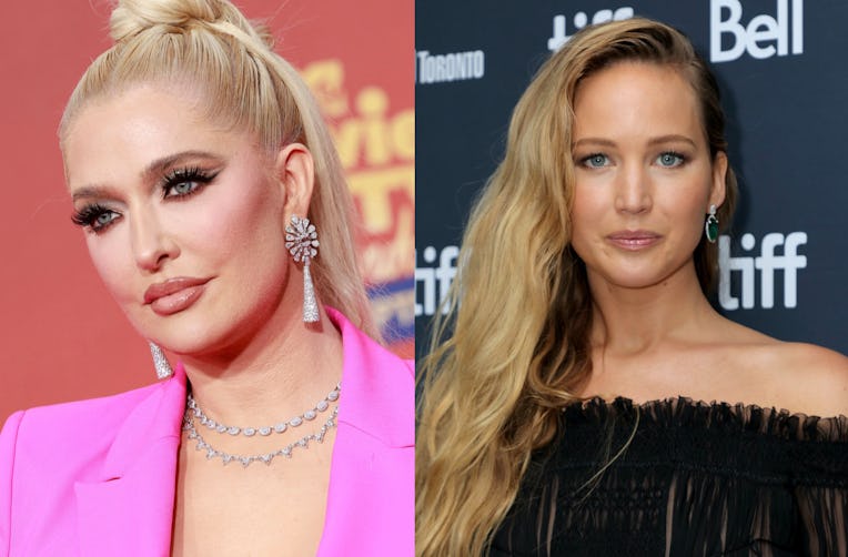 Erika Jayne next to Jennifer Lawrence .