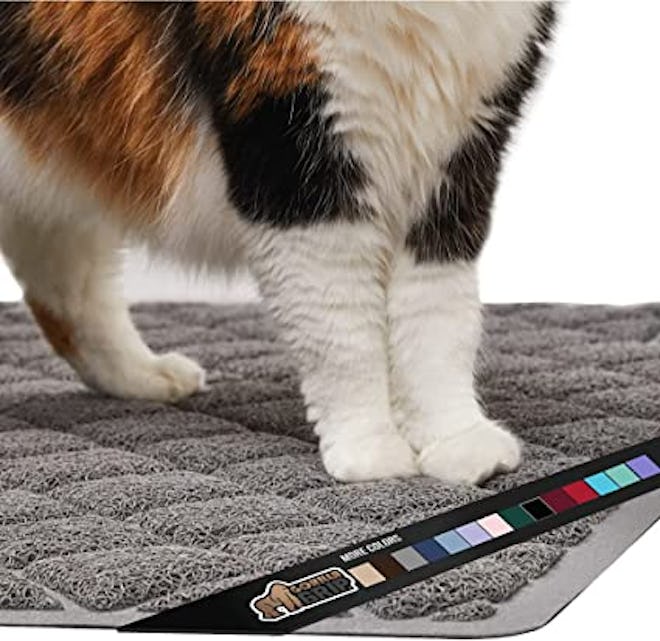 Even the best litter boxes for messy cats can benefit from a litter-trapping mat like this Gorilla G...