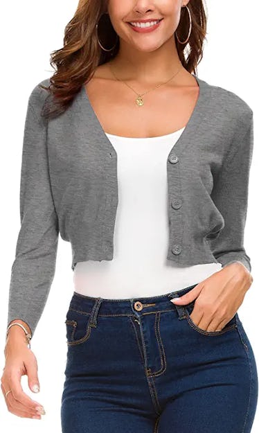 Britney spears grey cardigan cheap