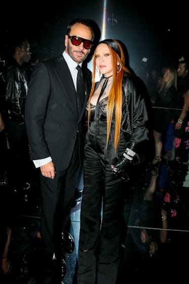 a model at tom ford's spring 2023 nyfw show