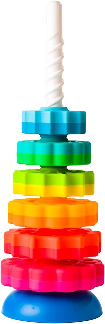 Fat Brain Toys SpinAgain Kids Stacking Toy is a great toy for 18 month old toddlers