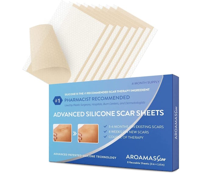 With over 1,700 ratings on Amazon, these Aroamas sheets are some of the best silicone scar sheets.