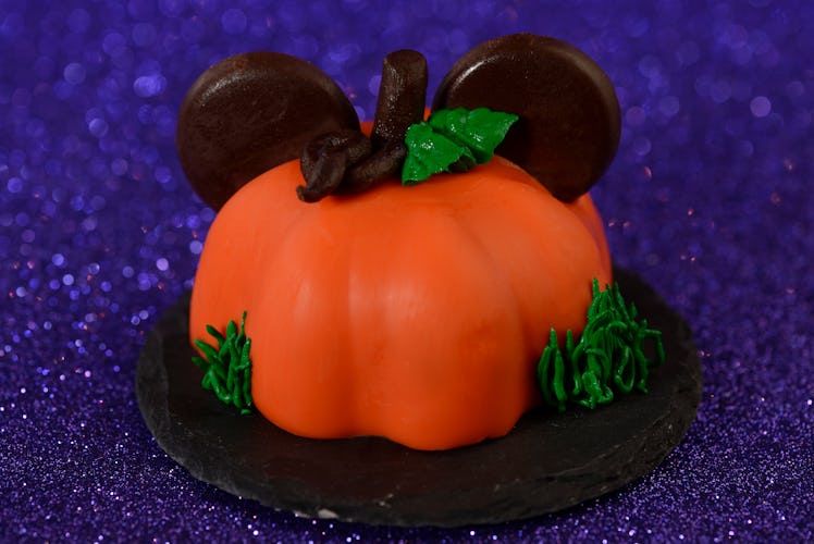 Disney World Halloween treats you don't need a park ticket to get include a Mickey Mouse pumpkin che...