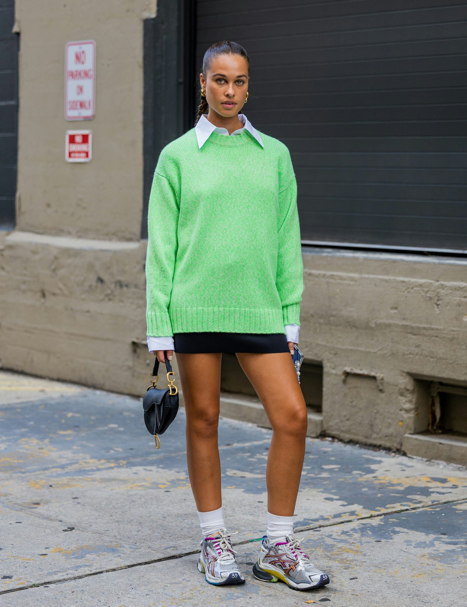 green sweater fashion