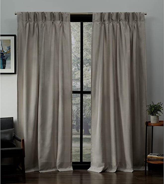 Exclusive Home Loha Light Filtering Pleat Curtain (2 Panels)