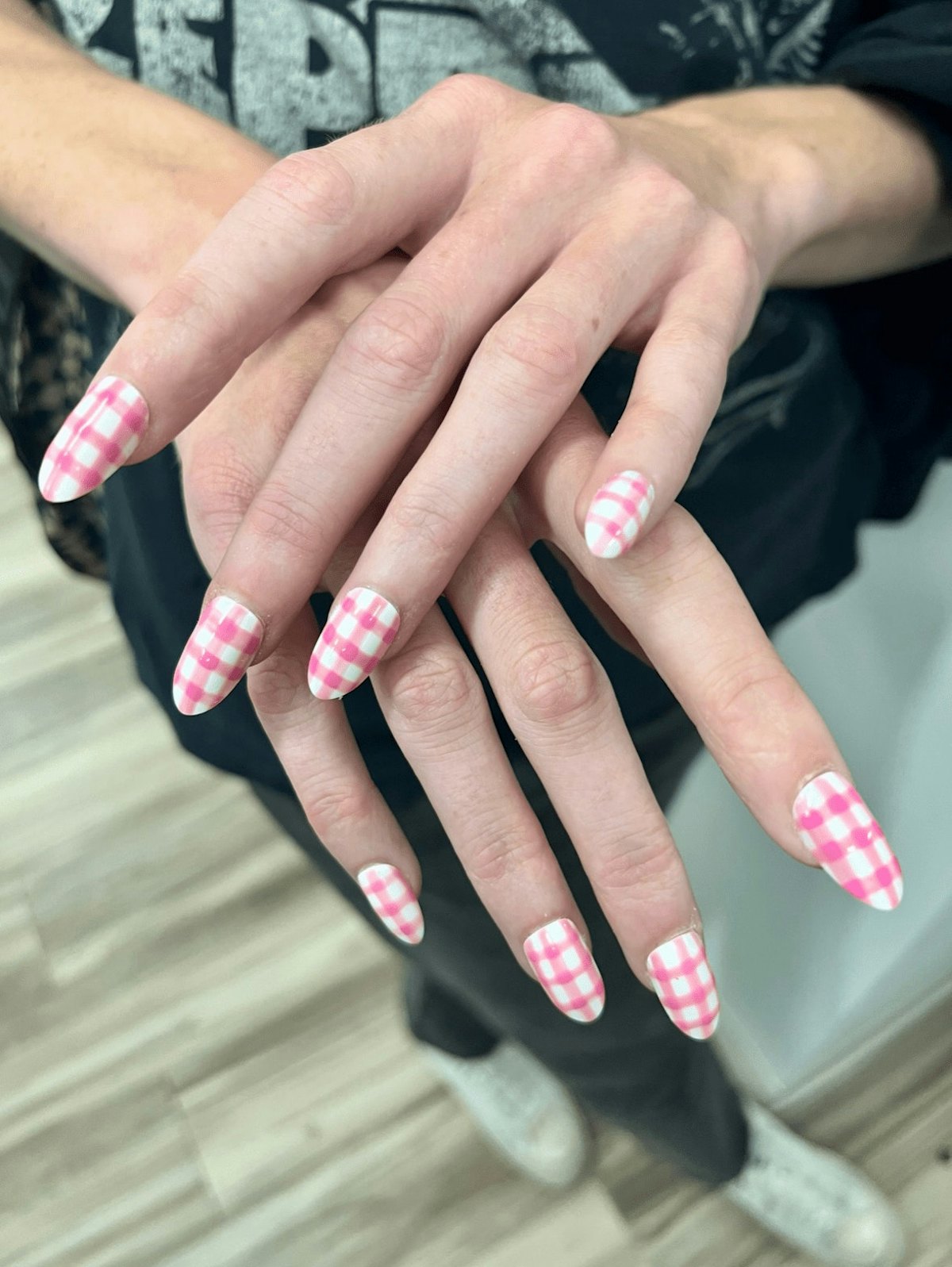 The nails at New York Fashion Week Spring/Summer 2023 were not to be outshined. Here, the gingham pr...