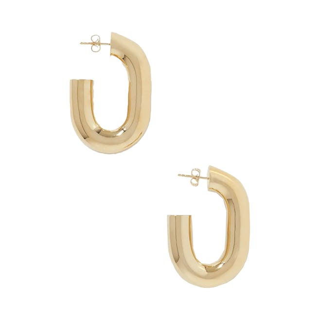 Paco Rabanne XL Link gold-tone hoop earrings