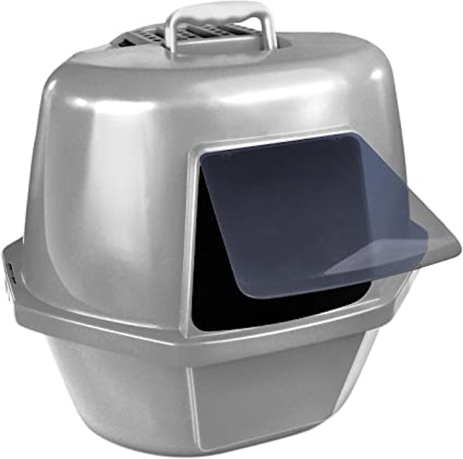 With a triangular shape that’s ideal for corners, this Van Ness option is one of the best litter box…