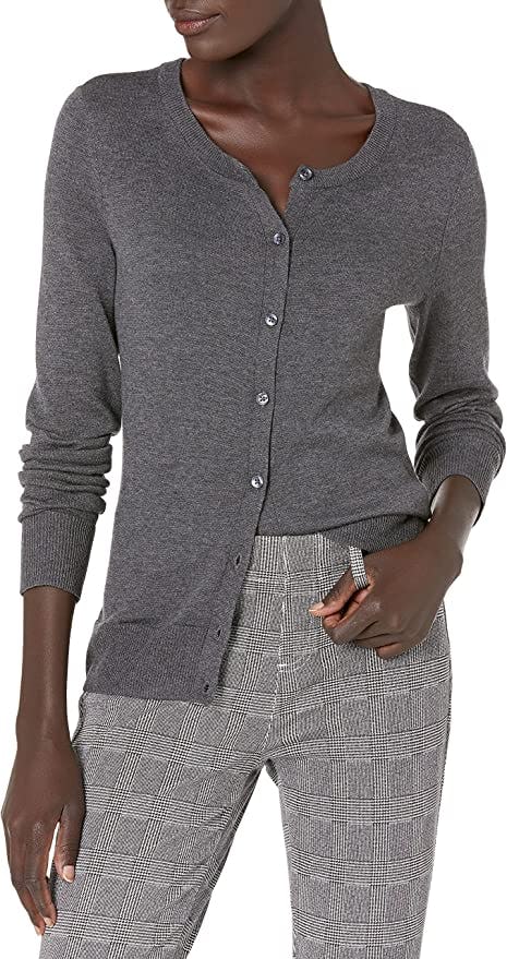 Amazon Essentials Lightweight Crewneck Cardigan Sweater