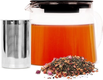 Kiss Me Organics Glass Teapot with Tea Infuser