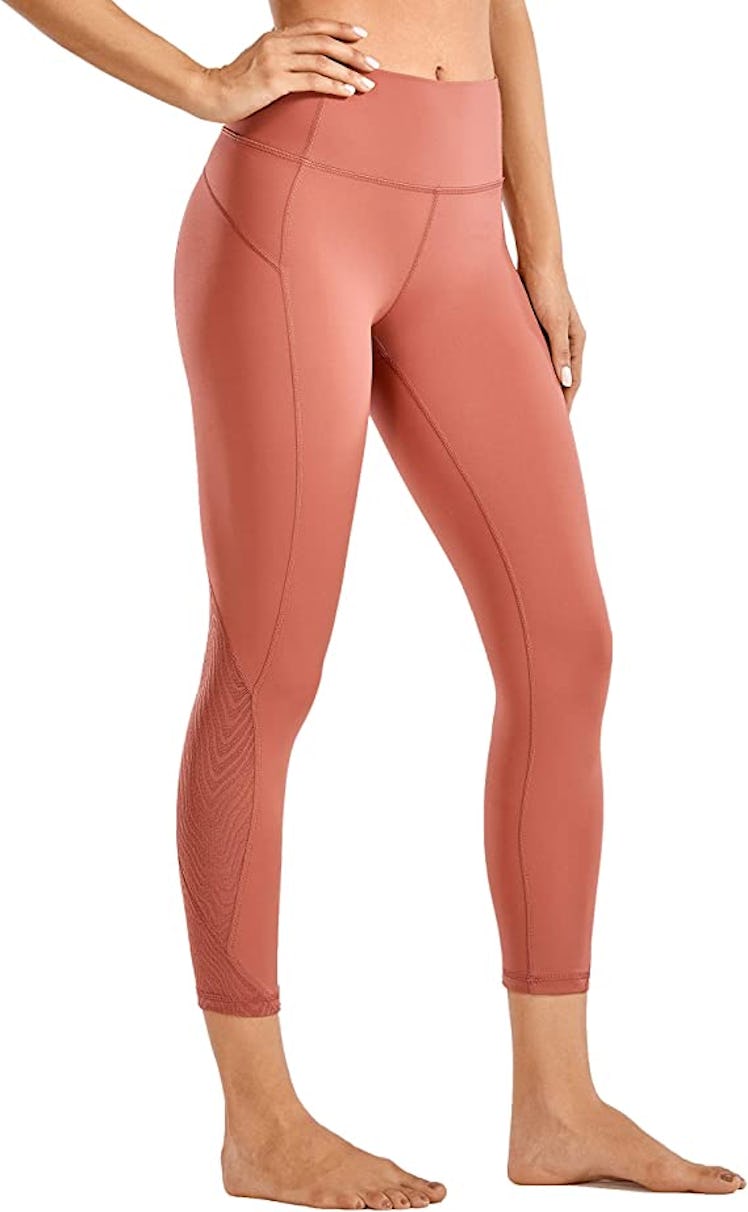 CRZ YOGA High Waist Mesh Yoga Tights