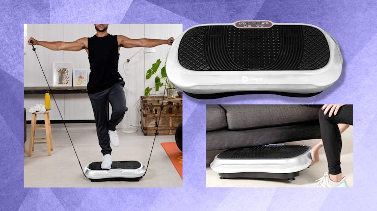 In this collage, there are three photos of the LifePro Waver Vibration Plate, a fan-favorite workout...