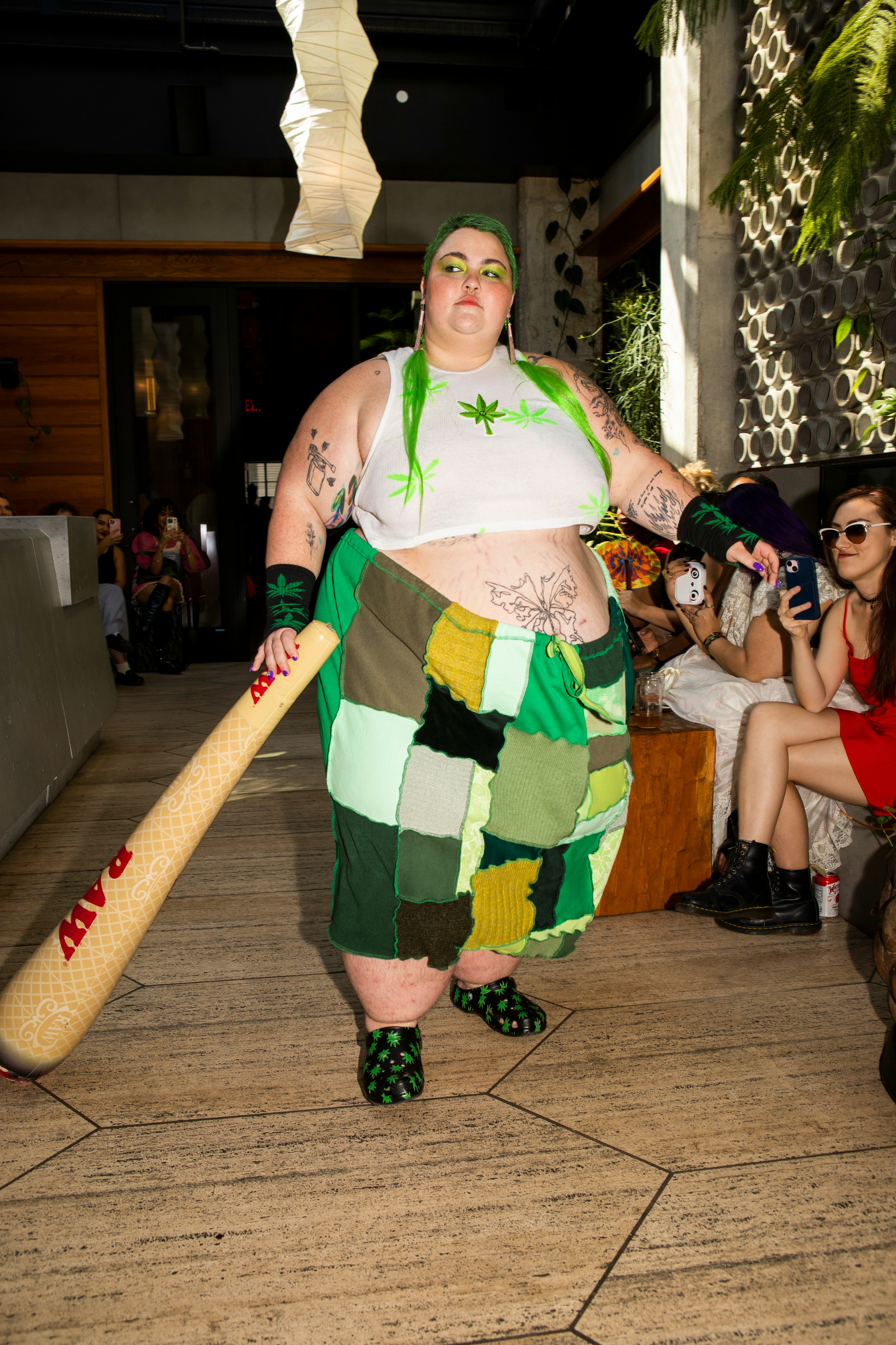 Model Jordan Underwood walks in the Berriez NYFW show on Saturday, September 10, 2022