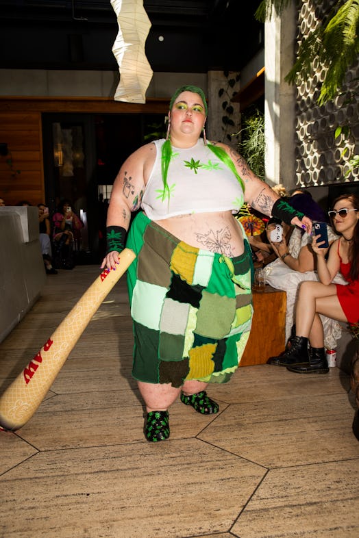 Model Jordan Underwood walks in the Berriez NYFW show on Saturday, September 10, 2022