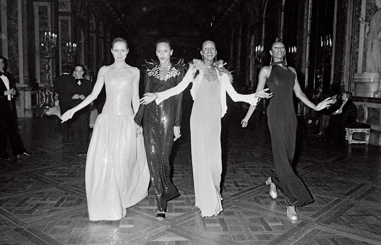 Women at the 1973 charity event Grand Divertissement a Versailles