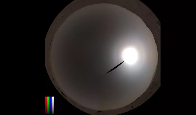 Perseverance's image of a halo around the sun observed on Dec. 15, 2021. Perseverance captured a pan...