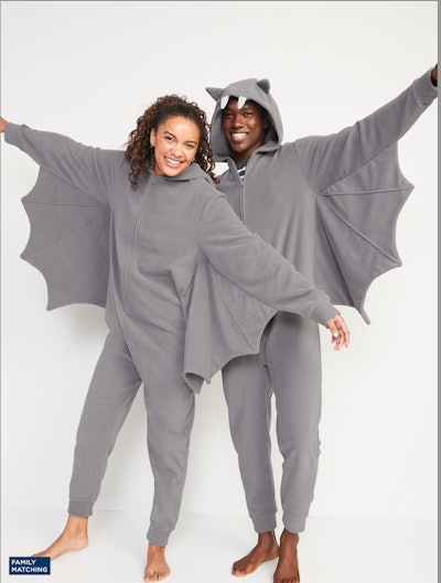 Gender-Neutral Matching Bat One-Piece Costume for Adults