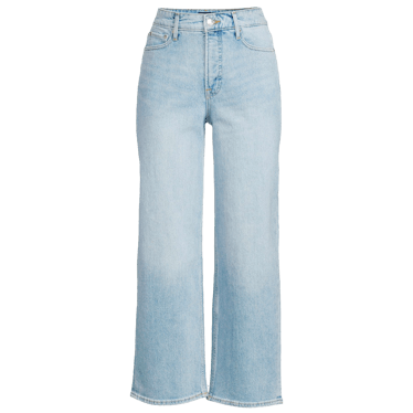 Cropped Wide High Rise Straight Jeans