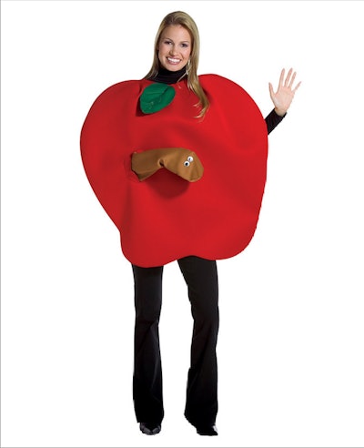 Adult Apple With Worm Costume
