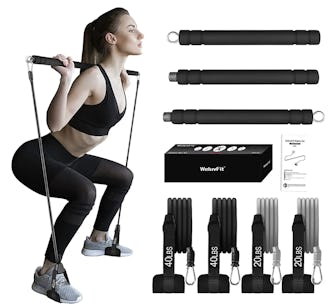WeluvFit Pilates Bar Kit (6-Piece Set)