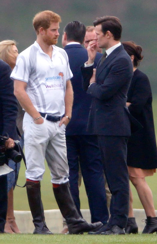 Prince Harry talking with Matt Smith at the Audi Polo Challenge in 2017