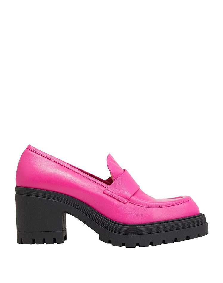 8 By YOOX pink and black chunky loafers