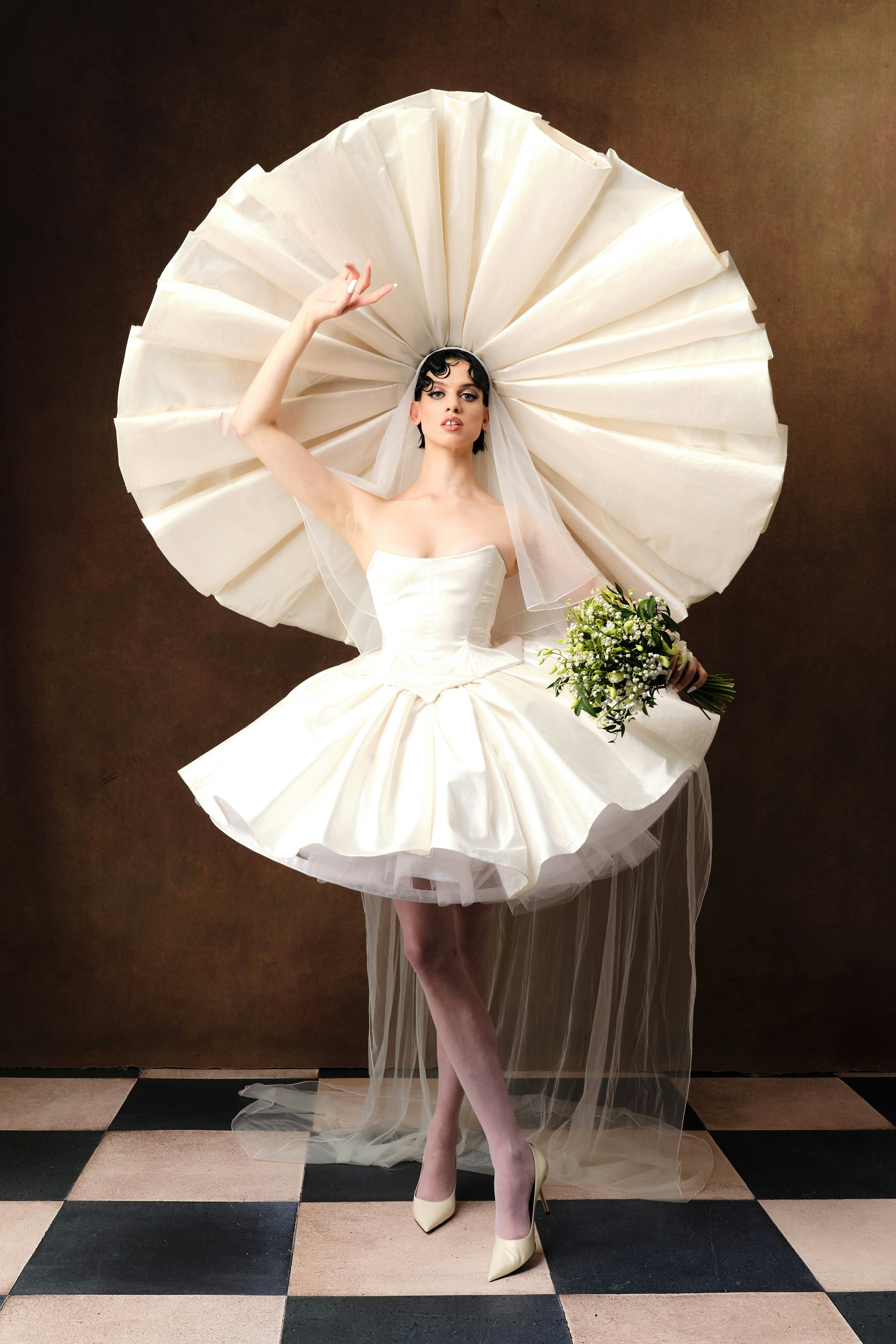 A look from Harris Reed’s spring 2023 collection