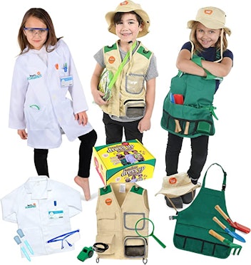 Born Toys Dress Up & Pretend Play 3-in-1 Premium Kids Costumes Set (14 Pieces)