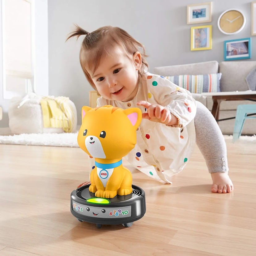 Fisher-Price Laugh & Learn Crawl-After Cat On a Vac