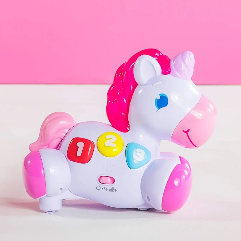 Bright Starts Rock & Glow Unicorn Crawling Baby Toy