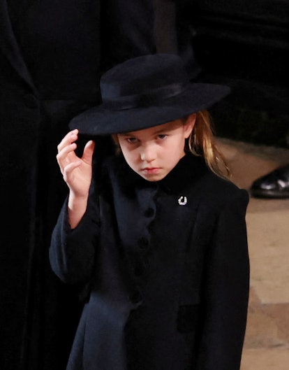 Princess Charlotte in mourning attire.