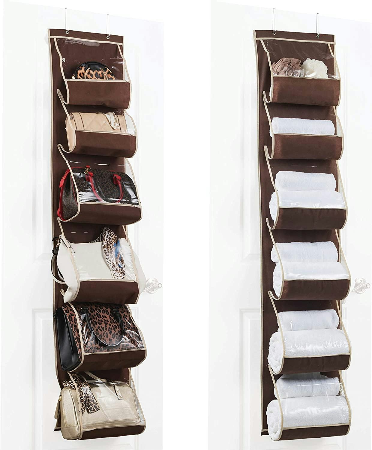Zober Over The Door Purse Organizer &amp; Storage (2-Pack)