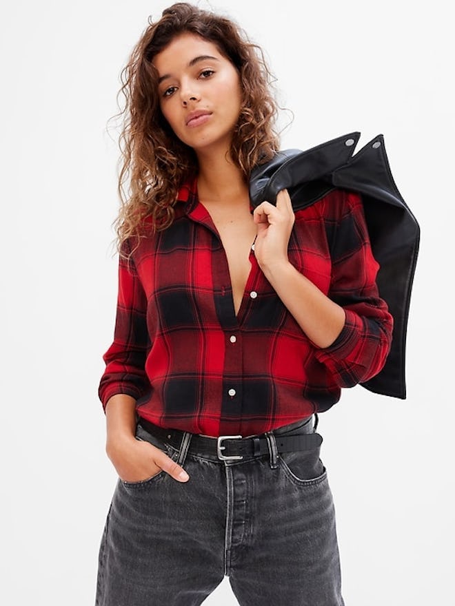 GAP Factory Flannel Easy Shirt in Buffalo Plaid