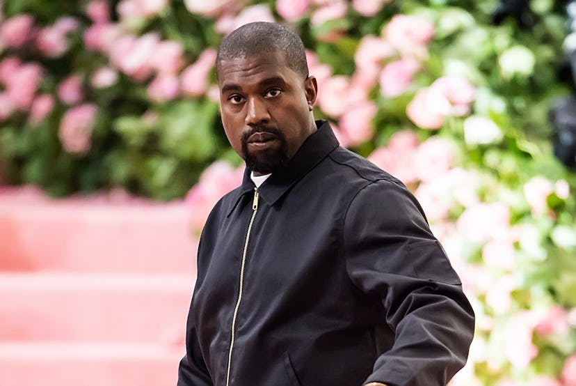 Kanye West wearing a black jacket at the 2019 Met Gala