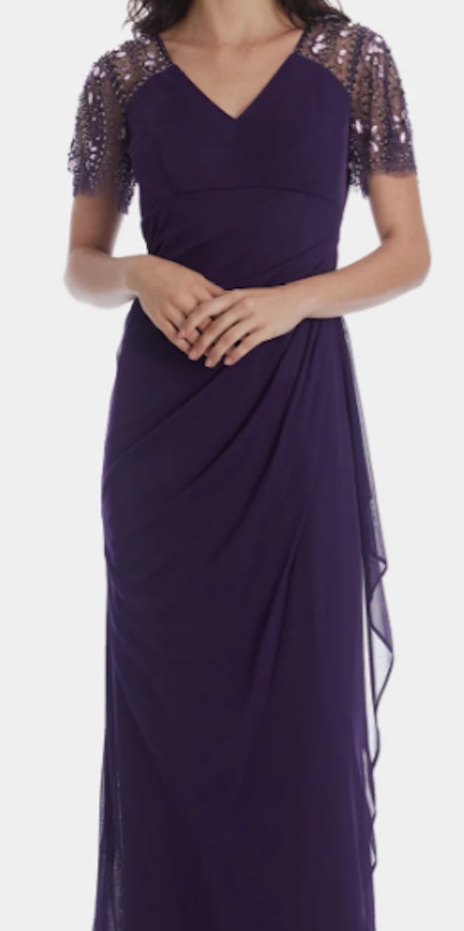 wine purple gown
