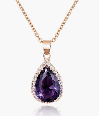 tear drop purple necklace