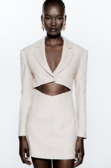 cut-out blazer dress.