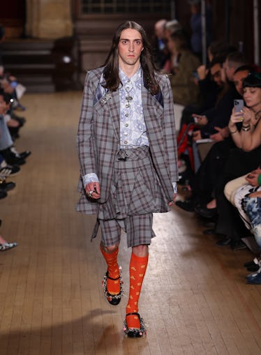 A model walks the runway at the Chopova Lowena show during London Fashion Week September 2022 on Sep...