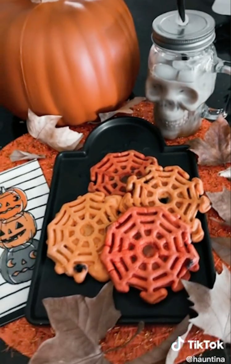 These orange waffles are one of the easy fall breakfast recipes on TikTok.