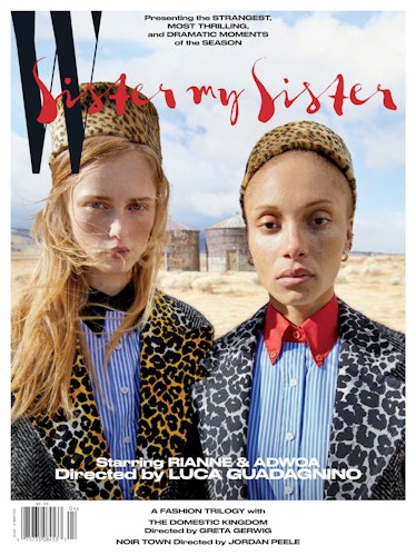 Models Adwoa and Rianne on the cover of W Magazine
